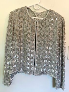 Vintage 90’s Adrianna Papell evening sequin and beaded jacket. NWT